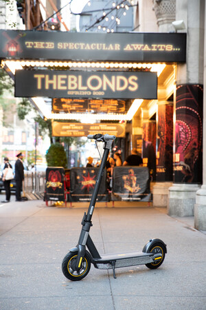 Custom Bedazzled Ninebot KickScooter MAX powered by Segway Debuts at The Blonds Moulin-Rouge Inspired NYFW Show