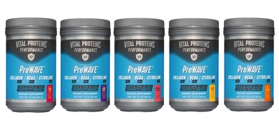 Vital Performance&trade; PreWAVE Powder (13 oz, 14 servings) 5g Collagen * 5g BCAA * 1.5g Creatine Nitrate * 140mg Caffeine