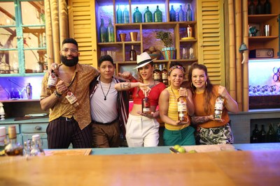 BACARDÍ debuts the epic new ‘Sound of Rum’ video and track produced by Swizz Beatz, with five of the top bartenders from around the world; from left to right; Lawrence Gregory (UK), Adrian Nino (France), Nicole Fas (Puerto Rico), Raysa Straal (Netherlands), Julia Rahn (Germany).