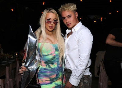 Tana Mongeau and Tyler Lambert at the Adore Me NYFW party held at Gitano in NYC.