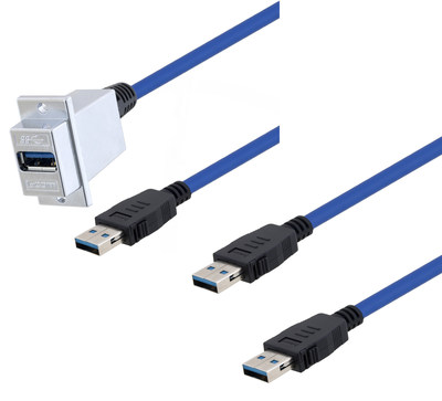 自锁型USB 3.0线缆新产品解决强振动应用需求