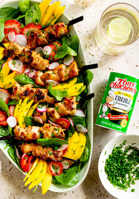 Tony's Creole Chicken Kabobs and Summer Salad from Real Food by Dad