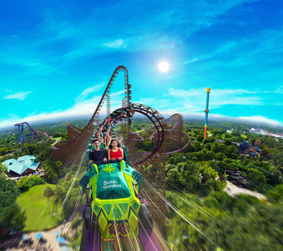A NEW legend is surfacing in 2020 at Busch Gardens Tampa Bay with the evolution of Iron GwaziTM, North America’s tallest, and the fastest, and steepest hybrid coaster in the world. Iron Gwazi will be 206 feet tall, feature a 91-degree drop, and reach top speeds of 76 miles per hour. The journey will include three inversions and 12 airtime hills as it races along more than 4,075 feet of purple steel track.