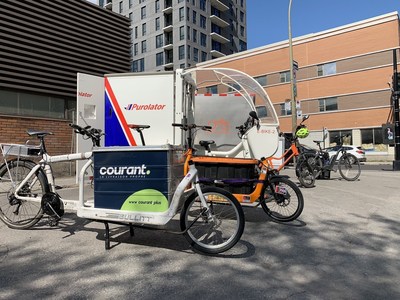 Participating cargo bikes of the eco-friendly urban delivery project Colibri (CNW Group/Ville de Montral - Arrondissement de Ville-Marie)