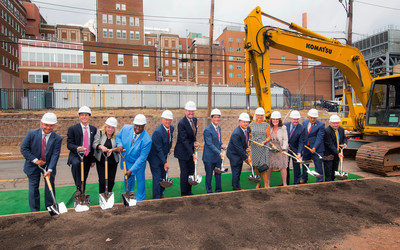 Hackensack Meridian Health Hackensack University Medical Center officially broke ground on its state-of-the-art, 530,000-square-foot patient pavilion along Second Street in Hackensack, New Jersey. From left to right: John Capazzi, president, RSC Architects;  Assemblyman Clinton Calabrese, New Jersey 36th District; Bergen County Freeholder Mary Amoroso; City of Hackensack Deputy Mayor David Sims; City of Hackensack Mayor John Labrosse; Governor Phil Murphy; Robert C. Garrett, FACHE, CEO, Hackensack Meridian Health; Mark D. Sparta, FACHE, president and chief hospital executive, Hackensack University Medical Center and executive vice president, Population Health, Hackensack University Medical Center; City of Hackensack Deputy Mayor Kathleen Canestrino; Assemblywoman Holly Schepisi, New Jersey 39th District; Ihor S. Sawczuk, M.D., FACS, regional president, Northern Market and chief research officer, Hackensack Meridian Health; City of Hackensack Councilman Leonardo Battaglia; and Weehawken Mayor Richard Turner.
