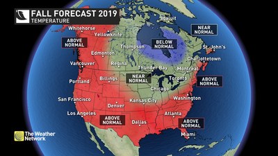 Temperatures Map (CNW Group/The Weather Network)