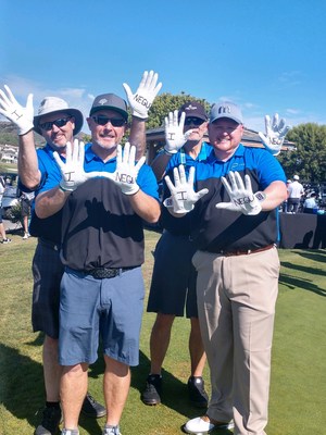 Employees from Smart Circle International spent the day raising money and volunteering at the Jessie Rees Foundation NEGU Golf Classic.  Back Row (L to R): Bob Vesley - Chief Financial Officer, Michael Shimada ? Executive Financial Advisor. Front Row (L to R): Ron Van Bavel ? Vice President of Logistics, Stephen Oates - National Retail Compliance Manager.