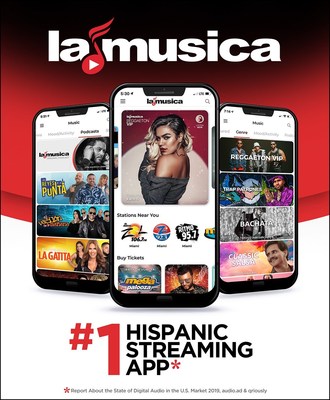 Clasifican a LaMusica como el sitio de streaming hispano #1 y como la primera aplicación de radio hispana (PRNewsfoto/Spanish Broadcasting System, In)