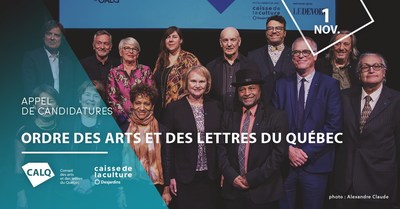 Rcipiendaires de l'Ordre des arts et des lettres du Qubec en 2019. Photo : Alexandre Claude (Groupe CNW/Conseil des arts et des lettres du Qubec)