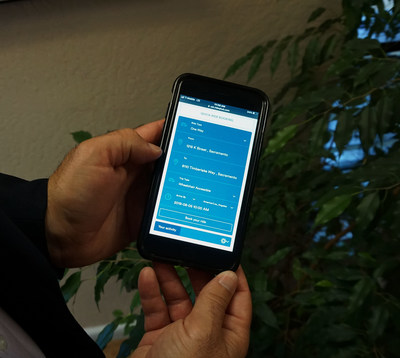 Peter Long, senior vice president at Blue Shield of California, shows how to reserve a Lyft ride to a medical appointment using the new rideQ service. Blue Shield, in collaboration with the Blue Cross Blue Shield (BCBS) Institute and Lyft, has launched an innovative pilot program for its eligible members in the Sacramento area to provide convenient rides – at no additional cost to members – to their doctors’ offices and healthcare locations. Peter Long, senior vice president at Blue Shield of California, shows how to reserve a Lyft ride to a medical appointment using the new rideQ service. Blue Shield, in collaboration with the Blue Cross Blue Shield (BCBS) Institute and Lyft, has launched an innovative pilot program for its eligible members in the Sacramento area to provide convenient rides – at no additional cost to members – to their doctors’ offices and healthcare locations.