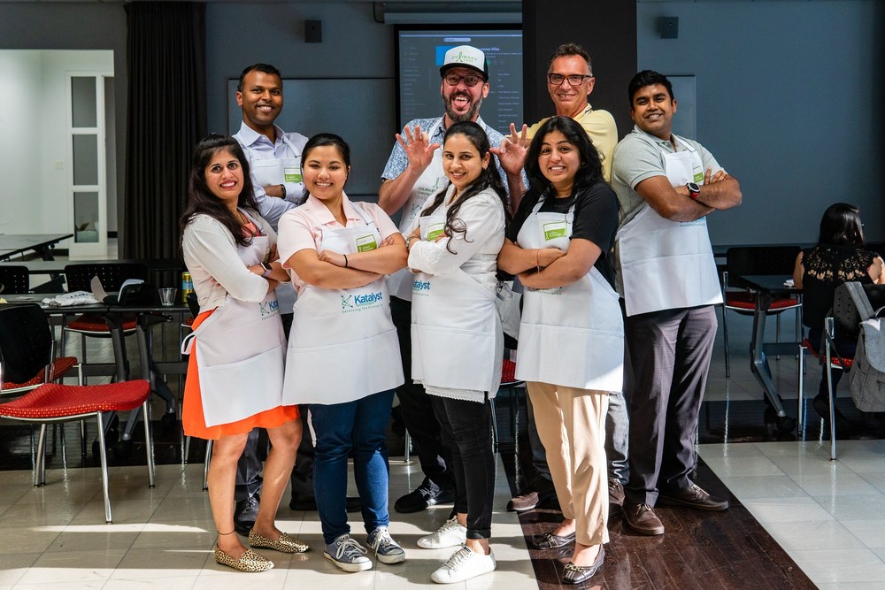 The Katalyst Technologies team are ready to cook in the Culinary Care Corporate Cook-Off!