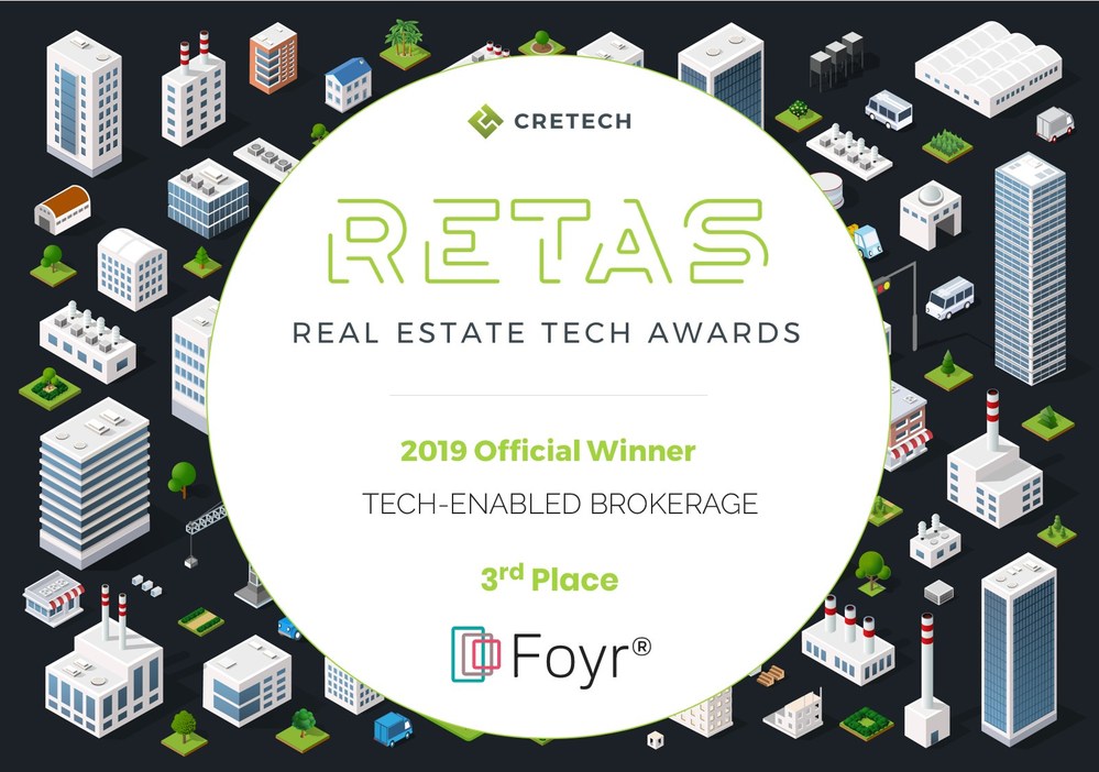 Foyr received the 3rd place honor in the Tech-Enabled Brokerage category of the 2019 Real Estate Tech Awards.