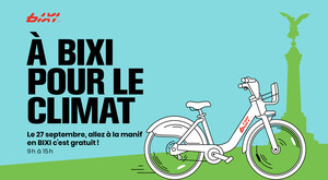 À BIXI pour le climat - Le 27 septembre les BIXI seront gratuits