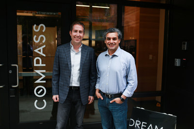 Paul Peterman (President of Compass Washington) and Rahul Singh (Vice President of Engineering) outside the new 503 Westlake Avenue office