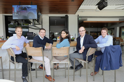 Debut Biotechnology Team (Left to Right): Dr. Nicholas Brideau (Senior Scientist), Brady Beauchamp (Co-Founder & COO), Megha Rawal (Research Scientist), Dr. Gregory Weiss (Co-Founder & Advisor), Dr. Joshua Britton (Co-Founder & CEO).