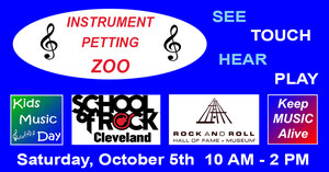Rock Hall to Celebrate Kids Music Day with Musical Instrument Petting Zoo Saturday, October 5th, 2019