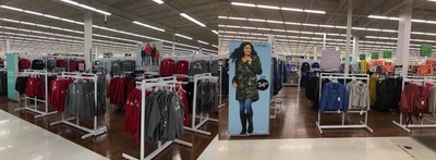 Walmart Canada a commenc le dploiement des rayons des vtements  aire ouverte offrant une exprience d'achat en magasin optimise dans un environnement moderne avec des affiches tenant compte de la mode abordable pour des gens comme vous et moi. (Groupe CNW/Walmart Canada)