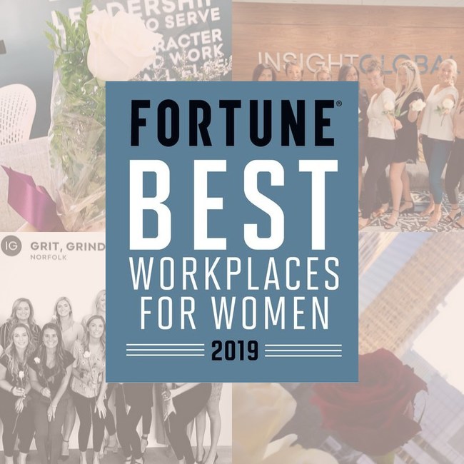 Insight Global Named One of the 2019 Best Workplaces for Women by Great
