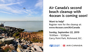 Public Invited to Join in 4ocean Canadian Shoreline Clean-up Powered by Air Canada and Say #bonvoyageplastic