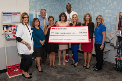 State Senator Annette Taddeo (front row center, pink dress), Miami Heat center Bam Adebayo (back row center, white shirt) and Mayra Boitel, vice president, CVS Health (front row right, red dress), along with CVS Health employees and representatives from the Juvenile Diabetes Research Foundation, attend a Project Health event on Thursday, September 19. Thursdayâ€™s event was one of 48 free health screenings taking place in the Miami area between now and the end of the year.