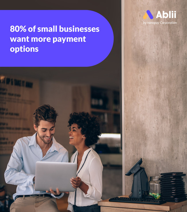 80% of small businesses want more payment options. Now, they have Ablii.