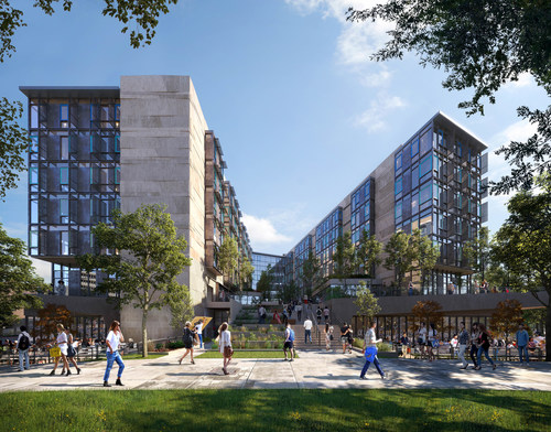 Middle Earth Expansion housing and student-life center at the University of California, Irvine (UCI) -- energy-efficient, LEED-Platinum accommodations along with dining, learning and amenity spaces by a design-build collaboration of Mithun and Hensel Phelps.