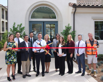 Riverside and California representatives joined Property Management Company, The REMM Group, and Builder Van Daele Corp at ribbon cutting unveiling The Trails at Canyon Crest. The new luxury apartment community is now open for tours. Attendees included Erick Scheck, Vice President of Operations, Van Daele Development, Sara D'Elia, CEO, The REMM Group, Councilmember Andy Melendrez, and representatives from the offices of Senator Richard Roth and Assembly Member Jose Medina.