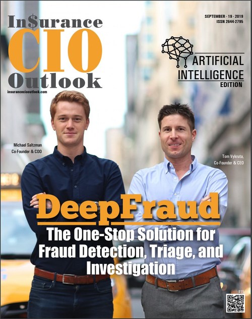 DeepFraud featured on the cover of Insurance CIO Outlook's September issue.