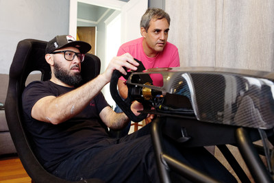 Juan Pablo Montoya became the 'World's Fastest Delivery Driver' as he helped to deliver an Allinsports eRacer gaming rig worth over $30,000 to a lucky prize winner.