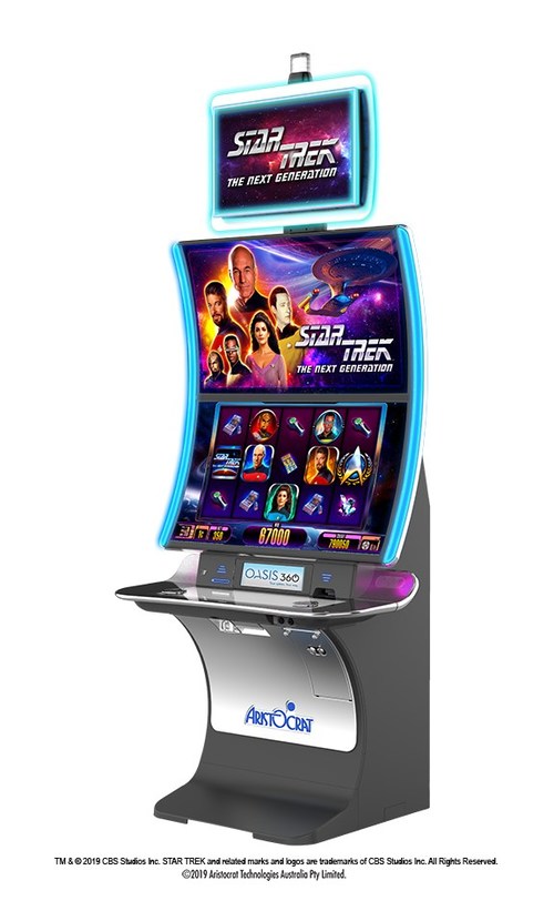 Aristocrat has licensed Star Trek: The Next Generation from CBS Consumer Products for a new slot game to appear on Aristocrat’s EDGE X™ cabinet. The game makes its premiere at next month’s Global Gaming Expo in Las Vegas in Aristocrat’s booth #1133.