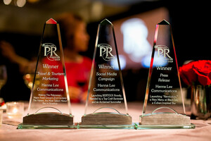 Hanna Lee Communications, an Award-Winning PR and Marketing Agency, Wins Three Top Platinum PR Awards for Best Press Release, Best Travel &amp; Tourism Marketing and Best Social Media