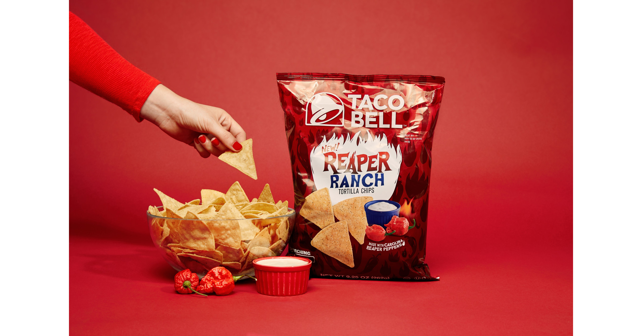 Taco Bell® Launches Its Spiciest Chip Yet Cue Reaper Ranch Tortilla Chips