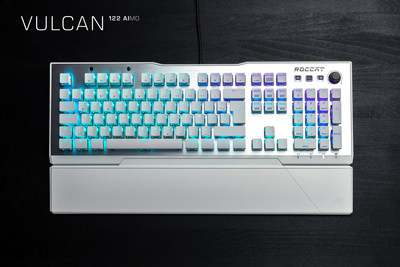 The Vulcan 122 AIMO is the Arctic White version of the original award-winning Vulcan 120 AIMO mechanical PC gaming keyboard. Available at participating retailers for a MSRP of $159.99.