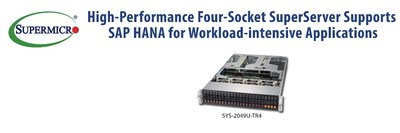 수퍼마이크로 고성능 4방향 멀티프로세서 수퍼서버, SAP HANA 전용 인텔 셀렉트 솔루션(Intel® Select Solution)으로 이용가능